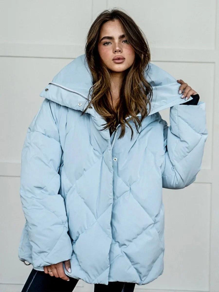 Mirla | Oversized Puffer med Dragkedja-Eva Jonsson