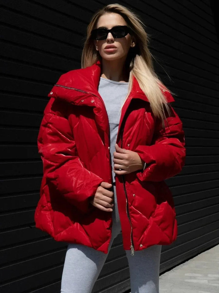 Mirla | Oversized Puffer med Dragkedja-Eva Jonsson