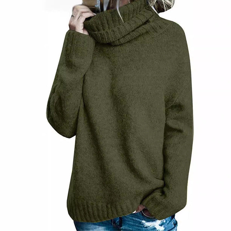 Mirla | Oversized Rullkragentröja - Lätt Stickad Tröja för Vardag & Fritid-Eva Jonsson