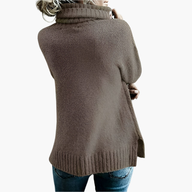 Mirla | Oversized Rullkragentröja - Lätt Stickad Tröja för Vardag & Fritid-Eva Jonsson
