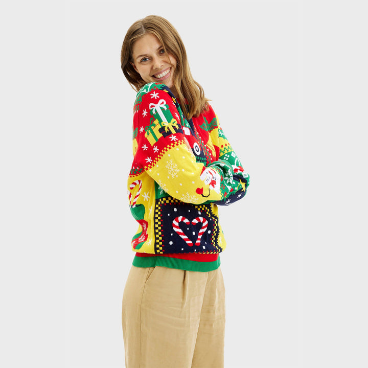 Mirla | Patchwork jultröja kvinnor-Eva Jonsson