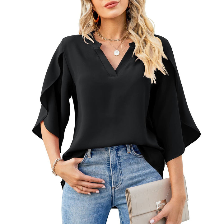 Mirla | Petal Sleeve Chiffon Shirt-Eva Jonsson