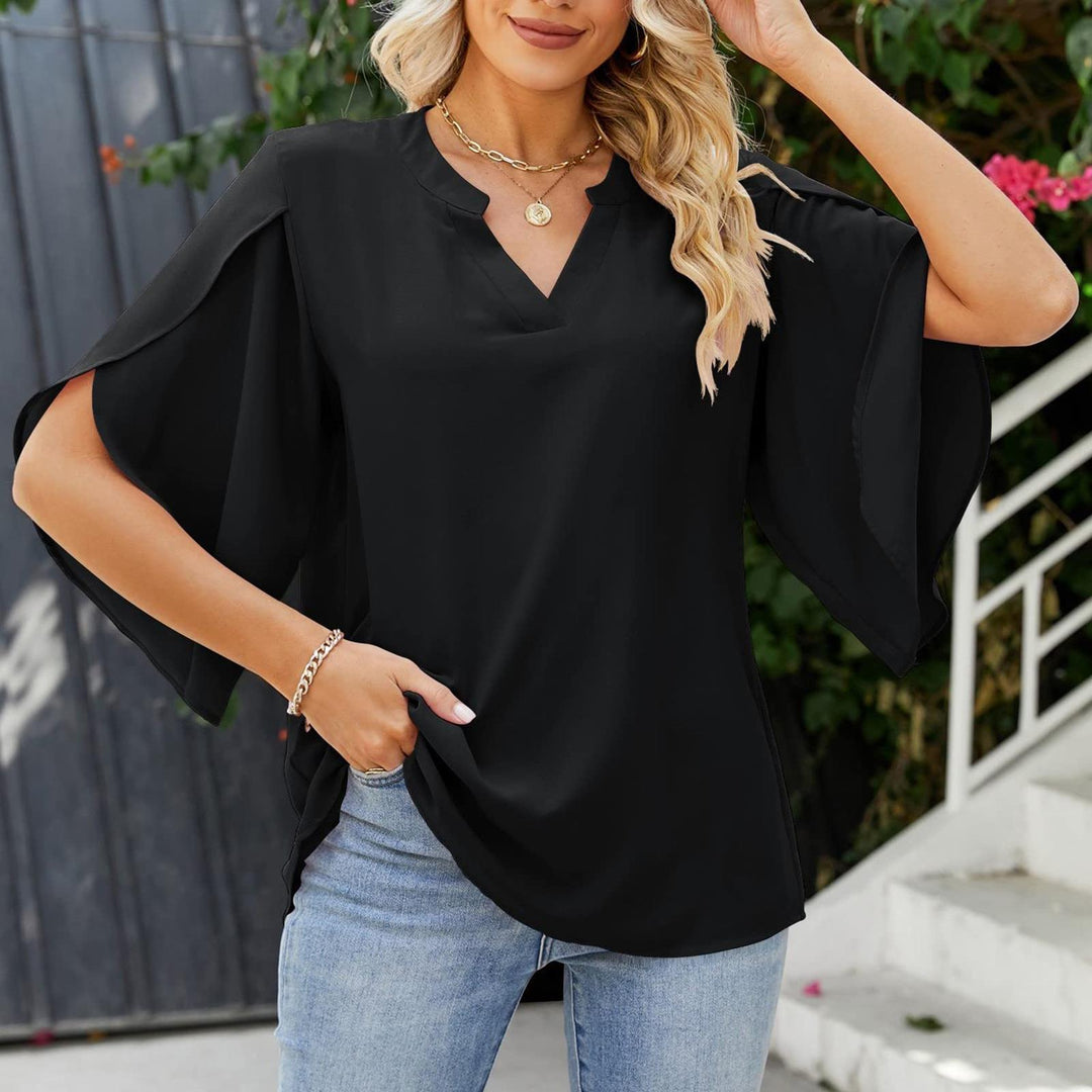 Mirla | Petal Sleeve Chiffon Shirt-Eva Jonsson
