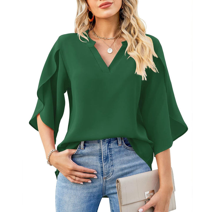 Mirla | Petal Sleeve Chiffon Shirt-Eva Jonsson