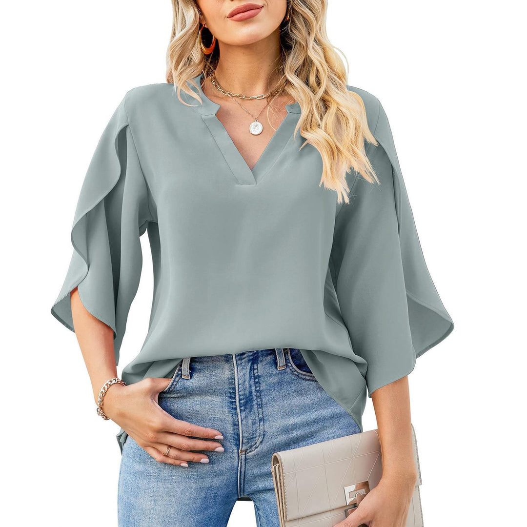 Mirla | Petal Sleeve Chiffon Shirt-Eva Jonsson