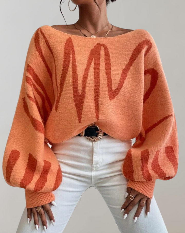 Mirla | Print Lanternärmar Off-Shoulder-Eva Jonsson