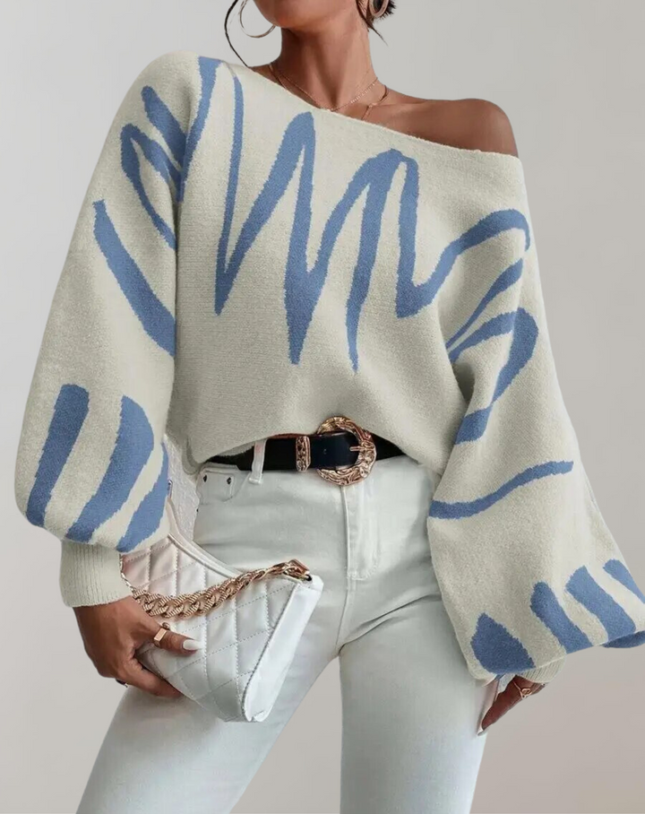 Mirla | Print Lanternärmar Off-Shoulder-Eva Jonsson