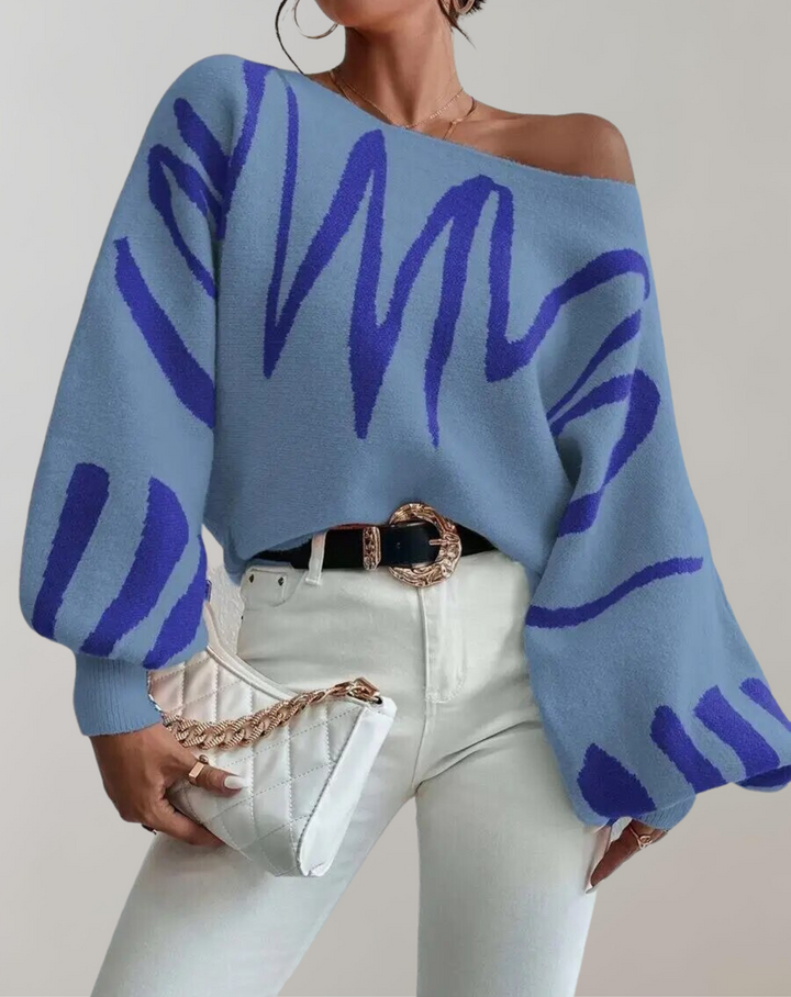 Mirla | Print Lanternärmar Off-Shoulder-Eva Jonsson