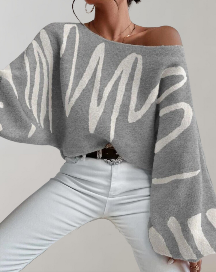 Mirla | Print Lanternärmar Off-Shoulder-Eva Jonsson