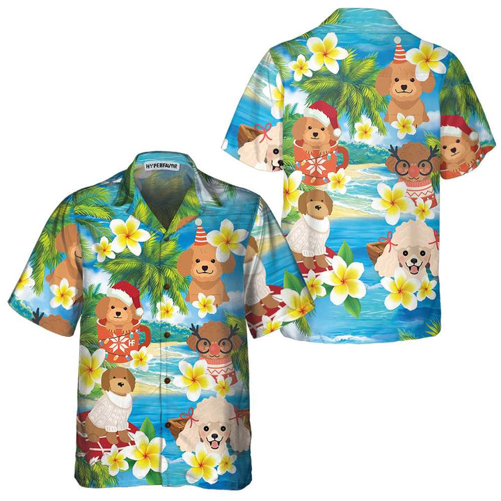Mirla | Pudel Jag Önskar Dig En God Jul Hawaihem T-Shirt Jul Pudel T-Shirt Bästa Julklapp Idé-Eva Jonsson