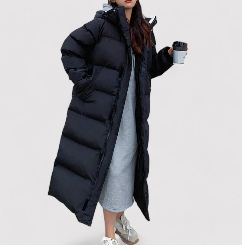 Mirla | Puffparkas med huva Dam vinterjacka-Eva Jonsson