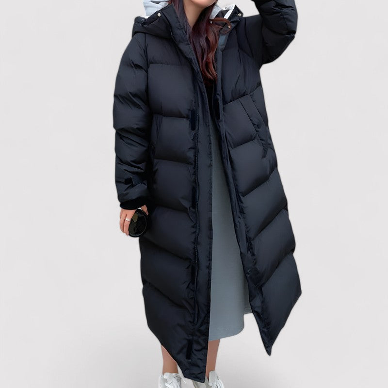 Mirla | Puffparkas med huva Dam vinterjacka-Eva Jonsson