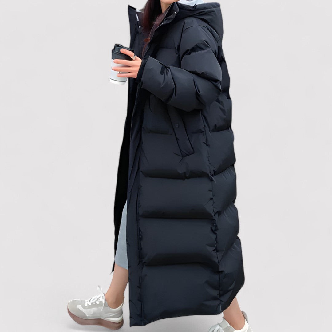 Mirla | Puffparkas med huva Dam vinterjacka-Eva Jonsson