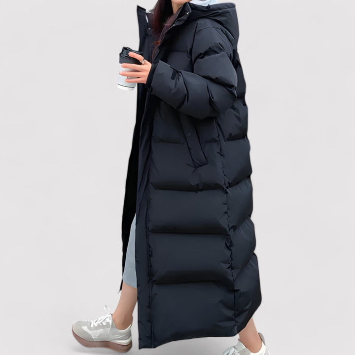 Mirla | Puffparkas med huva Dam vinterjacka-Eva Jonsson