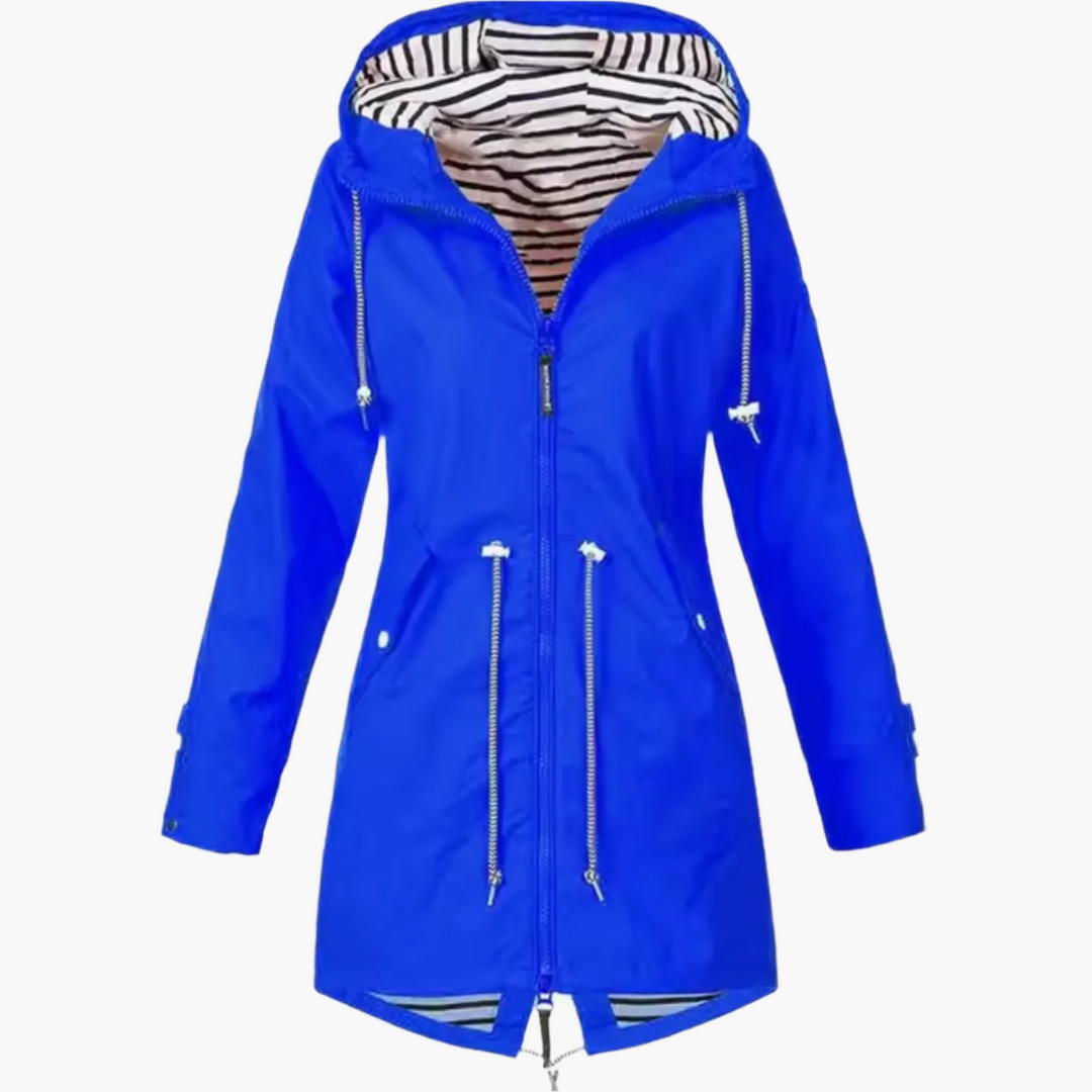 Mirla | Regnjacka Outdoor Windbreaker med Huva - Vattentät Övergångsjacka för Fritid & Resor-Eva Jonsson