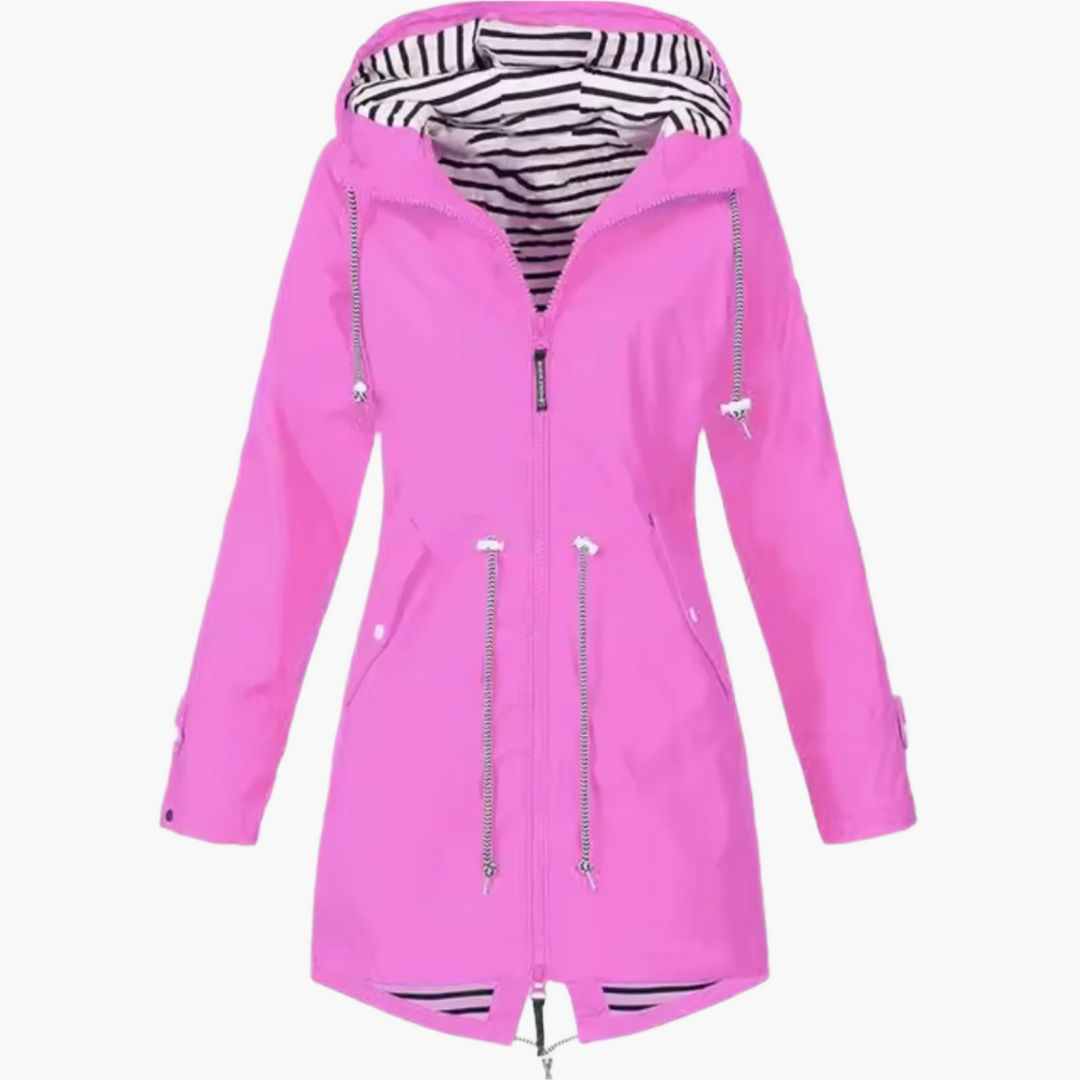 Mirla | Regnjacka Outdoor Windbreaker med Huva - Vattentät Övergångsjacka för Fritid & Resor-Eva Jonsson