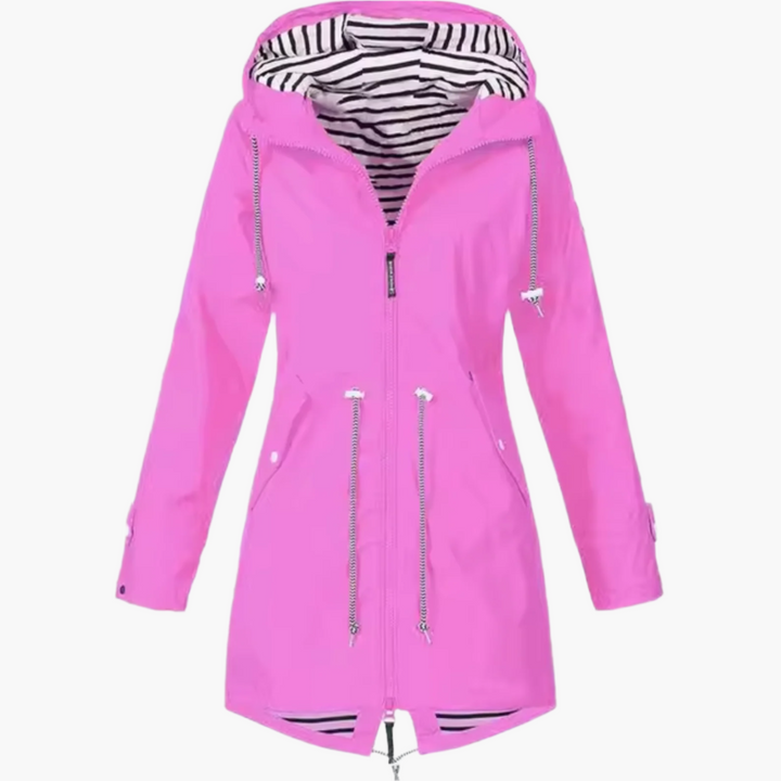 Mirla | Regnjacka Outdoor Windbreaker med Huva - Vattentät Övergångsjacka för Fritid & Resor-Eva Jonsson