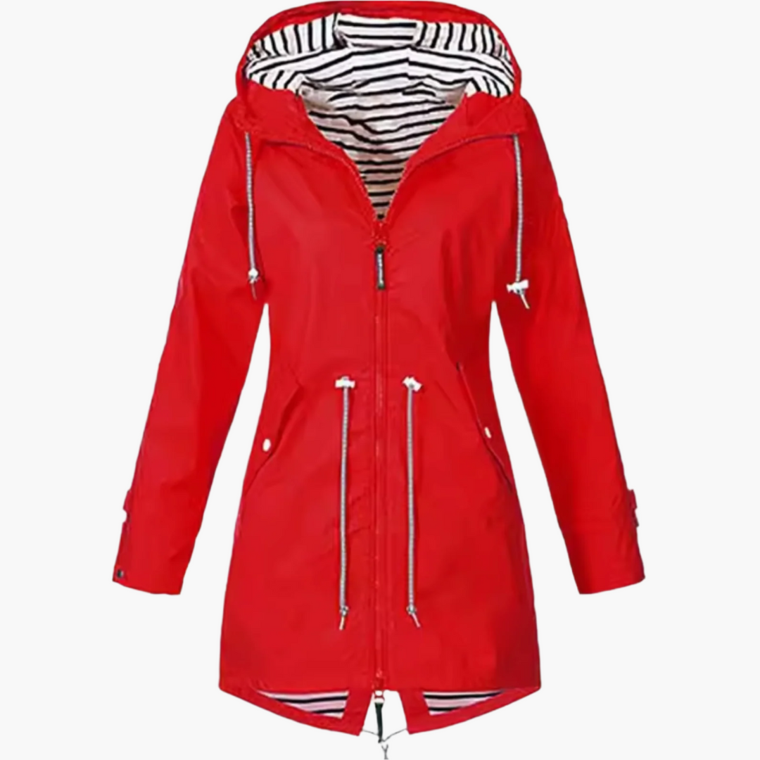 Mirla | Regnjacka Outdoor Windbreaker med Huva - Vattentät Övergångsjacka för Fritid & Resor-Eva Jonsson