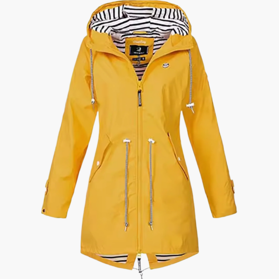 Mirla | Regnjacka Outdoor Windbreaker med Huva - Vattentät Övergångsjacka för Fritid & Resor-Eva Jonsson