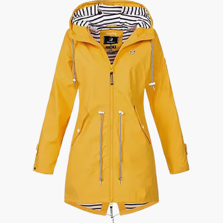 Mirla | Regnjacka Outdoor Windbreaker med Huva - Vattentät Övergångsjacka för Fritid & Resor-Eva Jonsson