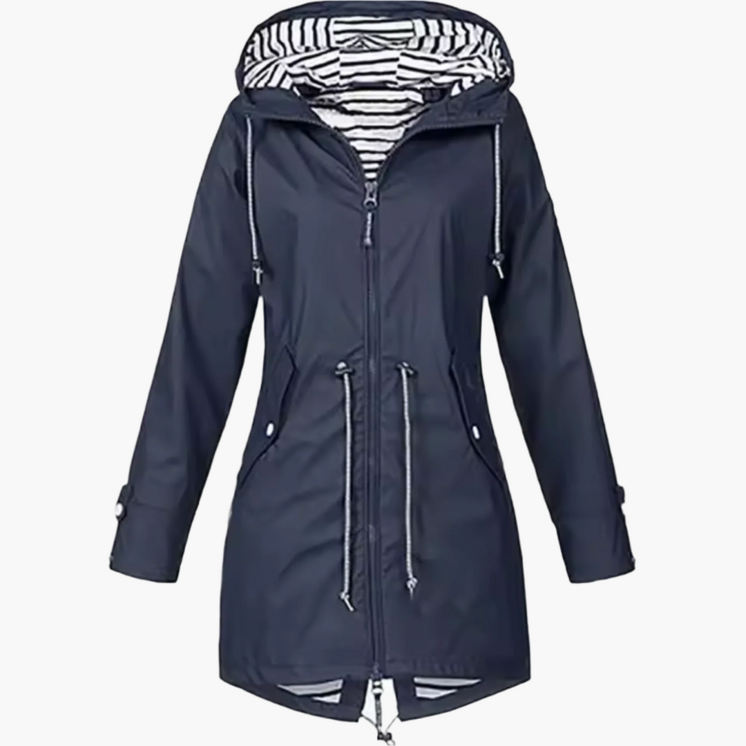 Mirla | Regnjacka Outdoor Windbreaker med Huva - Vattentät Övergångsjacka för Fritid & Resor-Eva Jonsson