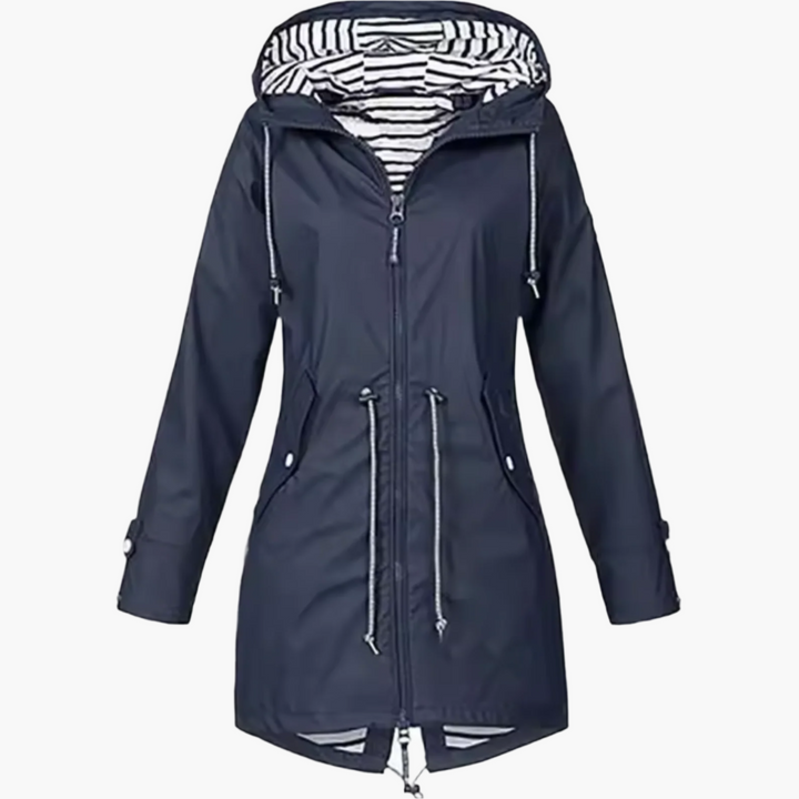 Mirla | Regnjacka Outdoor Windbreaker med Huva - Vattentät Övergångsjacka för Fritid & Resor-Eva Jonsson