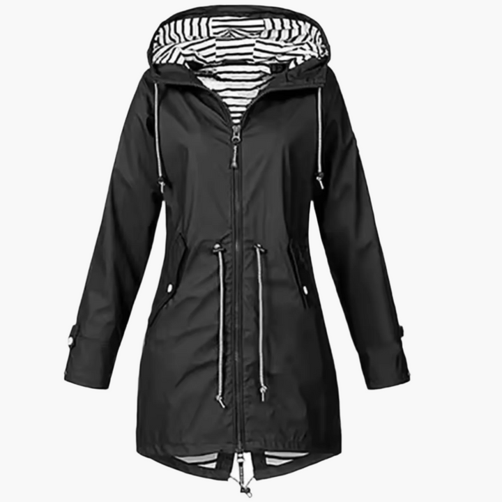 Mirla | Regnjacka Outdoor Windbreaker med Huva - Vattentät Övergångsjacka för Fritid & Resor-Eva Jonsson