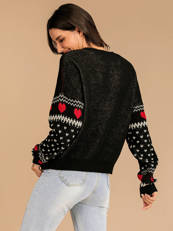 Mirla | Renar Jacquard Stickad Jultröja-Eva Jonsson