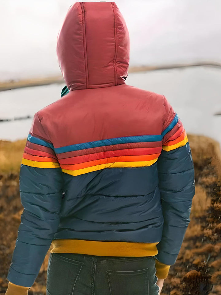 Mirla | Retro Fleecejacka med Huva - Mode Vinterjacka för Fritiden I Vintage-Stil-Eva Jonsson
