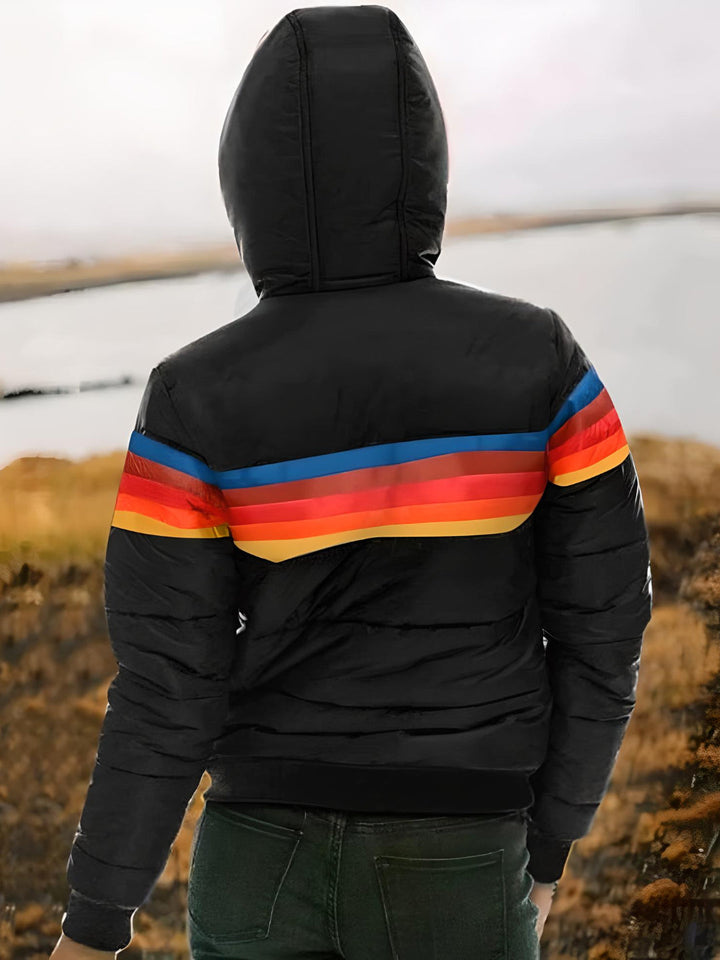 Mirla | Retro Fleecejacka med Huva - Mode Vinterjacka för Fritiden I Vintage-Stil-Eva Jonsson