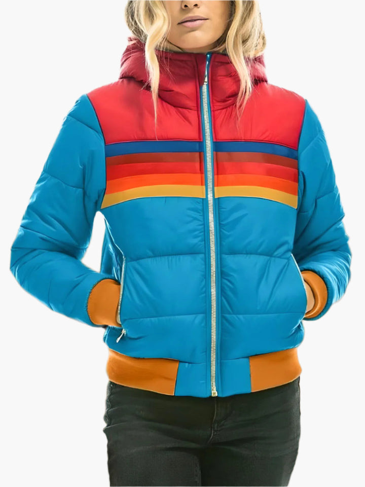 Mirla | Retro Fleecejacka med Huva - Mode Vinterjacka för Fritiden I Vintage-Stil-Eva Jonsson