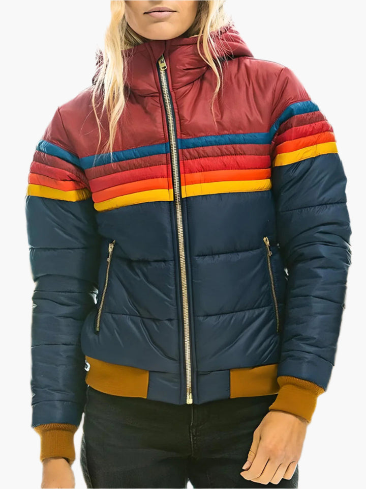 Mirla | Retro Fleecejacka med Huva - Mode Vinterjacka för Fritiden I Vintage-Stil-Eva Jonsson