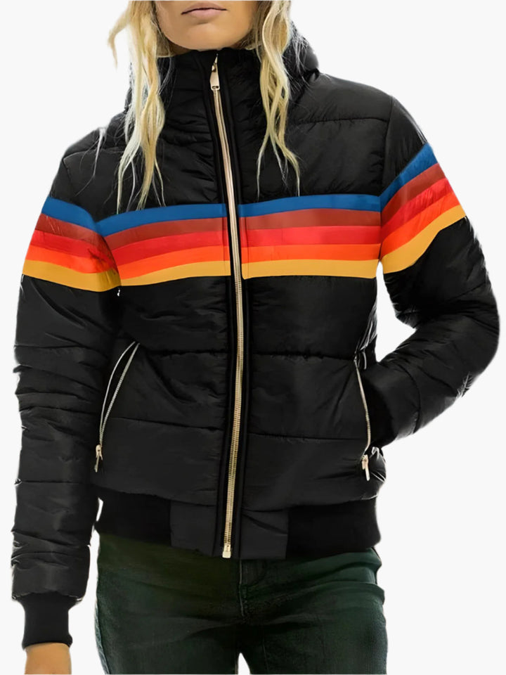 Mirla | Retro Fleecejacka med Huva - Mode Vinterjacka för Fritiden I Vintage-Stil-Eva Jonsson