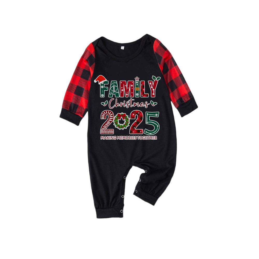 Eva Jonsson | Röda och Svarta Rutiga Julpyjamas med Julsemestertext-Eva Jonsson