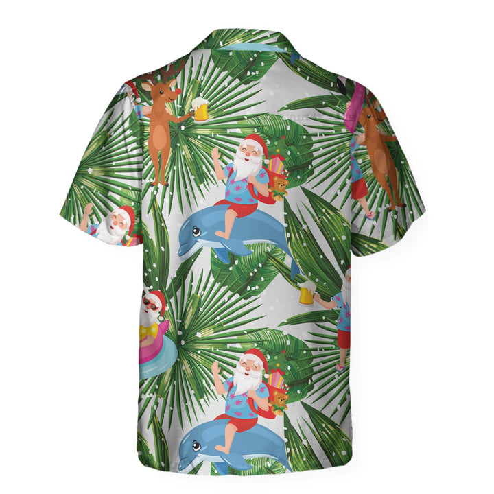 Mirla | Rolig Tropisk Jul-Hawaii-Skorta Rolig Jultomte-Skorta För Julen-Eva Jonsson