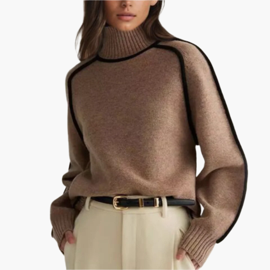 Mirla | Rullkragesweater - Modern Oversized Stickad Tröja för Höst och Vinter-Eva Jonsson
