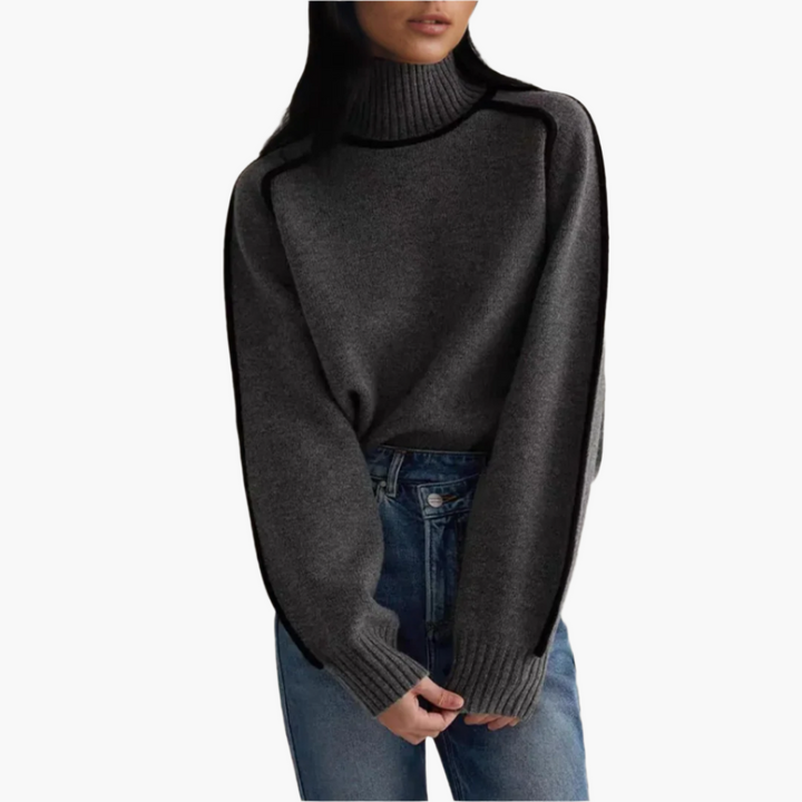 Mirla | Rullkragesweater - Modern Oversized Stickad Tröja för Höst och Vinter-Eva Jonsson
