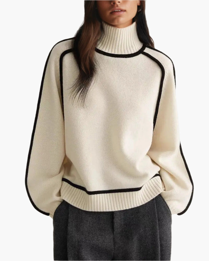 Mirla | Rullkragesweater - Modern Oversized Stickad Tröja för Höst och Vinter-Eva Jonsson
