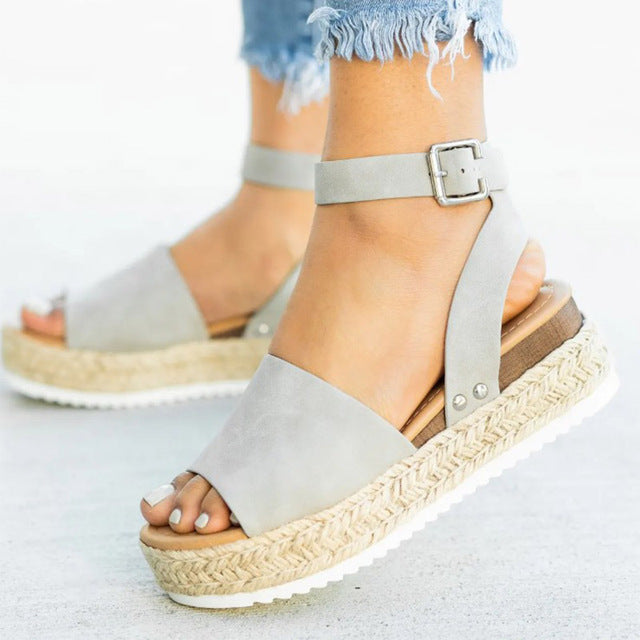 Mirla | Sandaler Damer Vristrem Espadrille Skor för Sommaren-Eva Jonsson