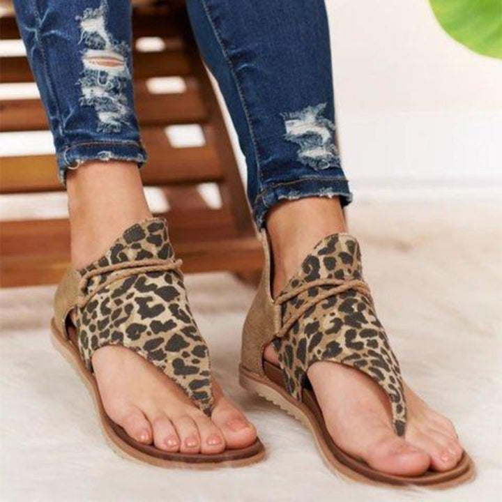 Mirla | Sandaler Platt Sula Bohemia Leopard Orm Zebra-Eva Jonsson