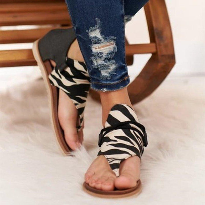 Mirla | Sandaler Platt Sula Bohemia Leopard Orm Zebra-Eva Jonsson