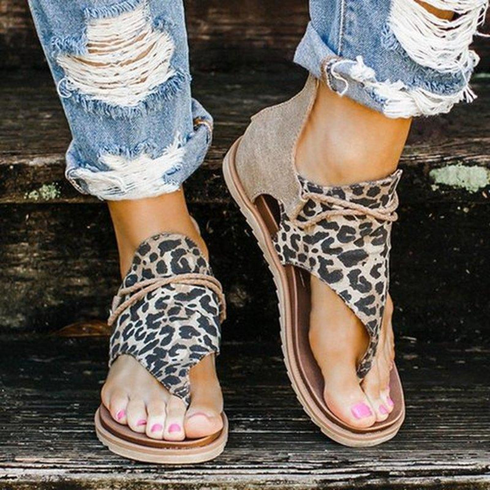 Mirla | Sandaler Platt Sula Bohemia Leopard Orm Zebra-Eva Jonsson