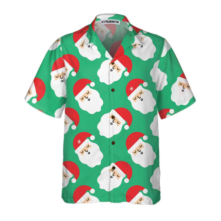 Eva Jonsson | Santa Claus Ljust Sömlöst Mönster Hawaii Skjorta Roligt Santa Claus Skjorta Present För Julen-Eva Jonsson