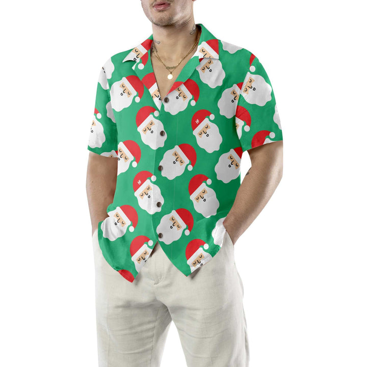 Eva Jonsson | Santa Claus Ljust Sömlöst Mönster Hawaii Skjorta Roligt Santa Claus Skjorta Present För Julen-Eva Jonsson