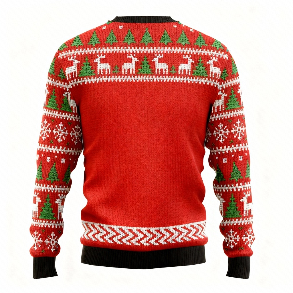 Mirla | Santa Claus Mönstertryck Tröja - Ful & Mysig Unisex Tröja-Eva Jonsson