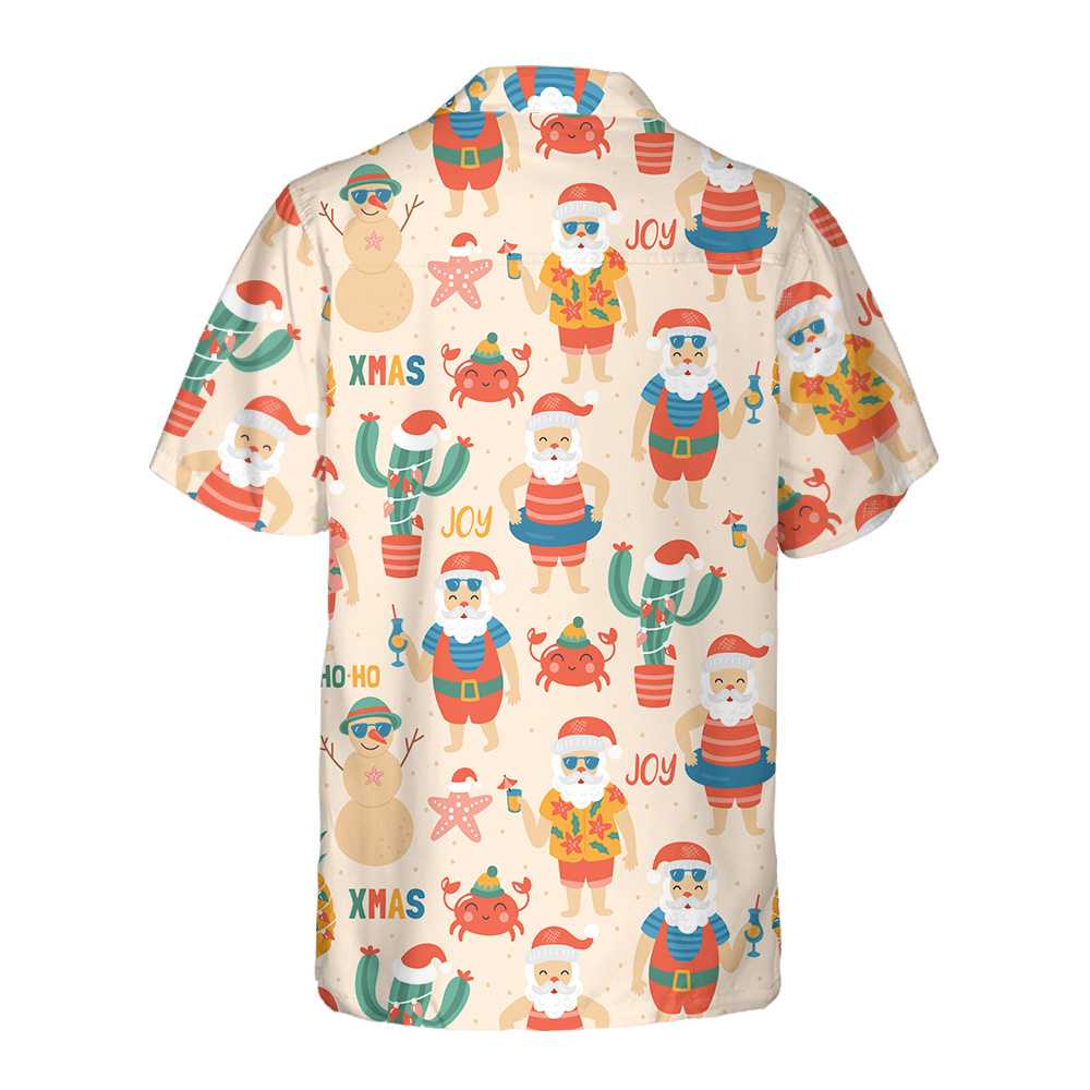 Eva Jonsson | Santa Claus Vid Sandstranden Hawaiianskjorta Rolig Julmanströja Present För Julen-Eva Jonsson