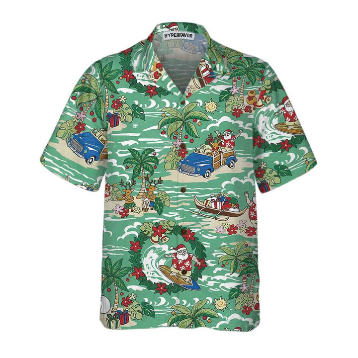 Mirla | Santa I Hawaii Hawaiian Shirt Rolig Julsfinskjorta Bästa Presenten För Julen-Eva Jonsson