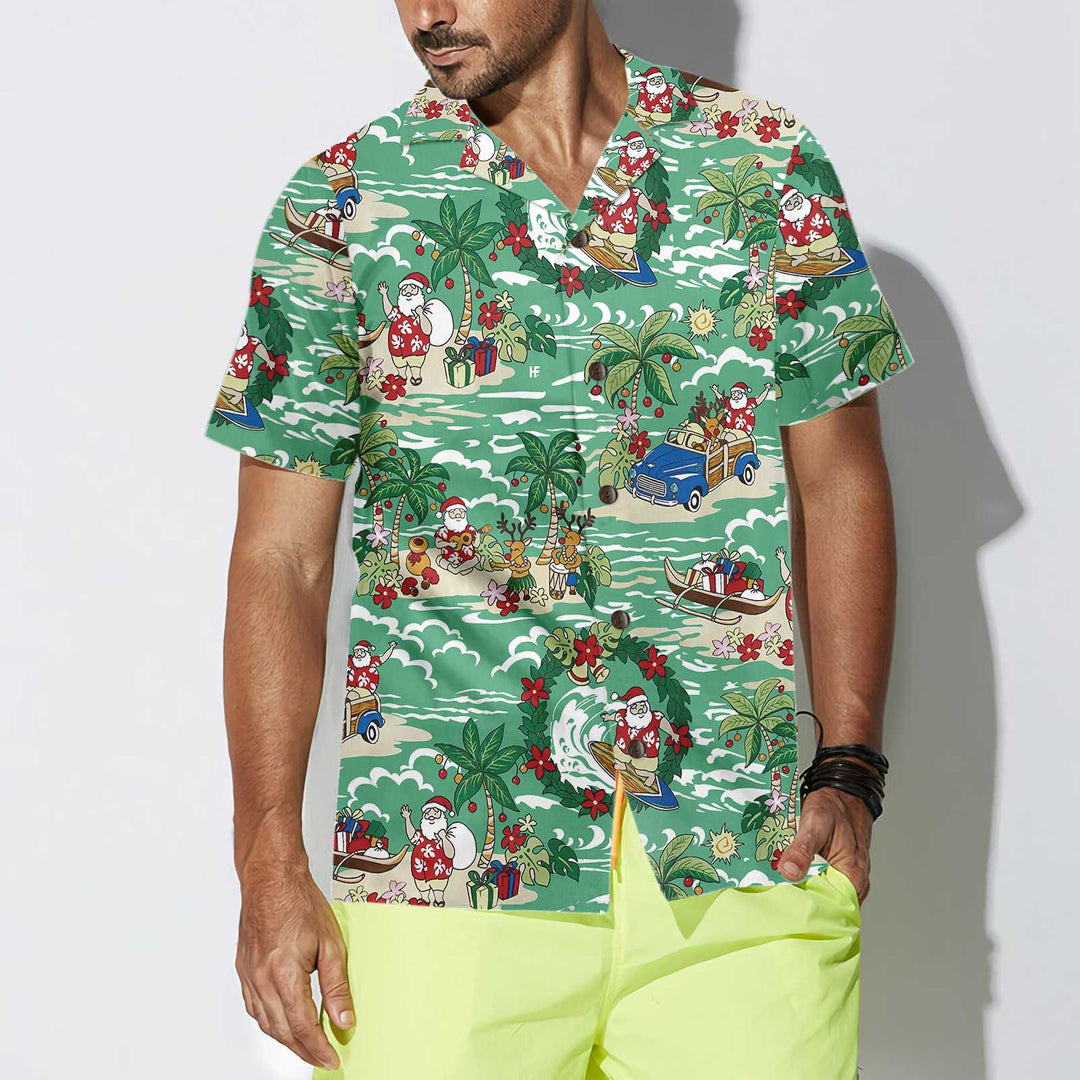 Mirla | Santa I Hawaii Hawaiian Shirt Rolig Julsfinskjorta Bästa Presenten För Julen-Eva Jonsson