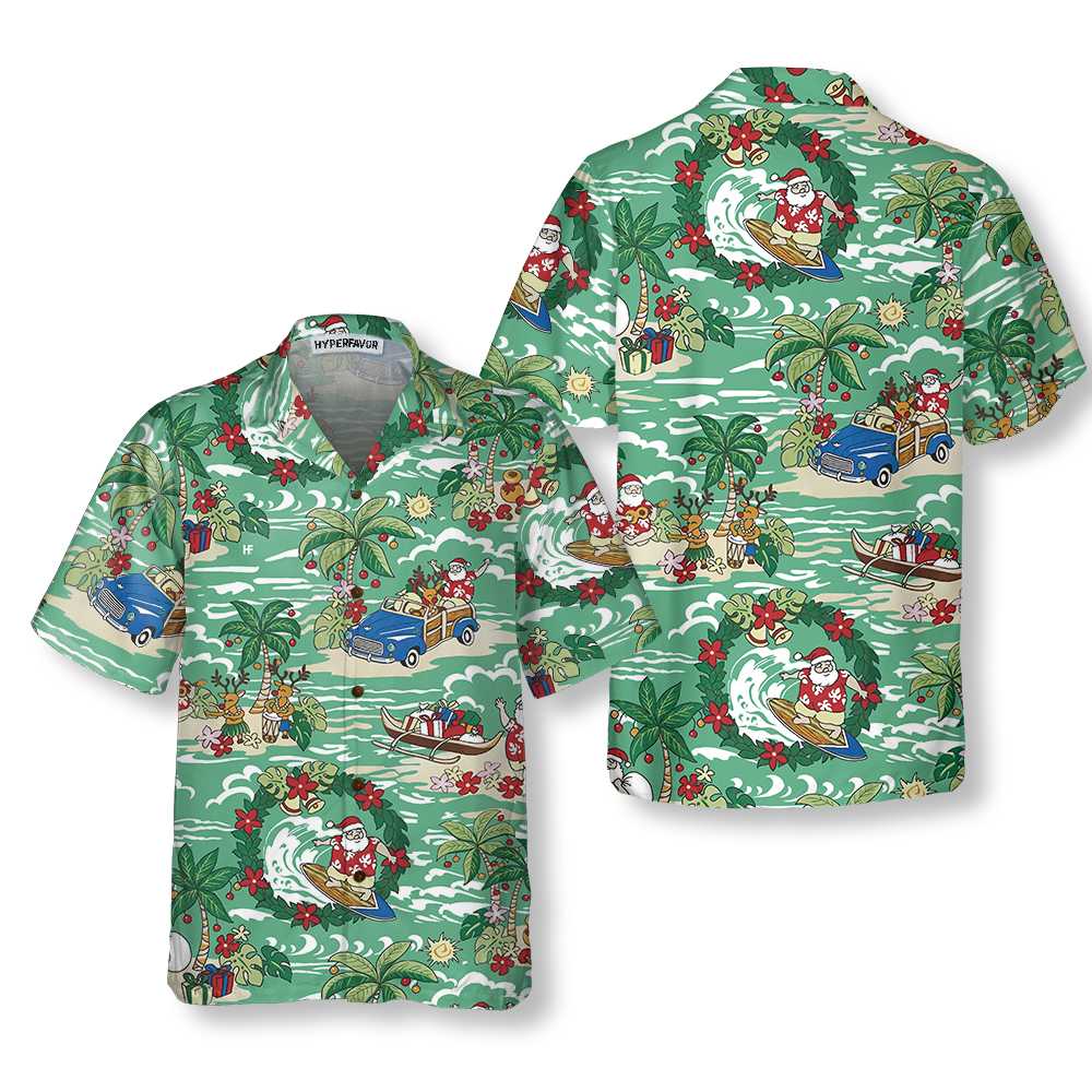 Mirla | Santa I Hawaii Hawaiian Shirt Rolig Julsfinskjorta Bästa Presenten För Julen-Eva Jonsson
