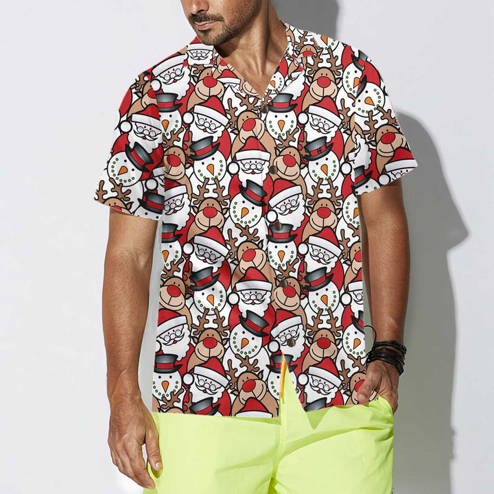 Eva Jonsson | Santa Ren och Snögubbe Hawaii-Skjorta Rolig Julsjorta För Män Bästa Julklappsidén-Eva Jonsson